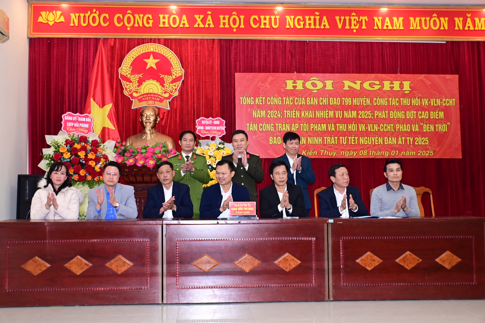 Huyện Kiến Thuỵ phát động đợt cao điểm tấn công, trấn áp tội phạm bảo đảm an ninh trật tự Tết Nguyên đán Ất Tỵ 2025